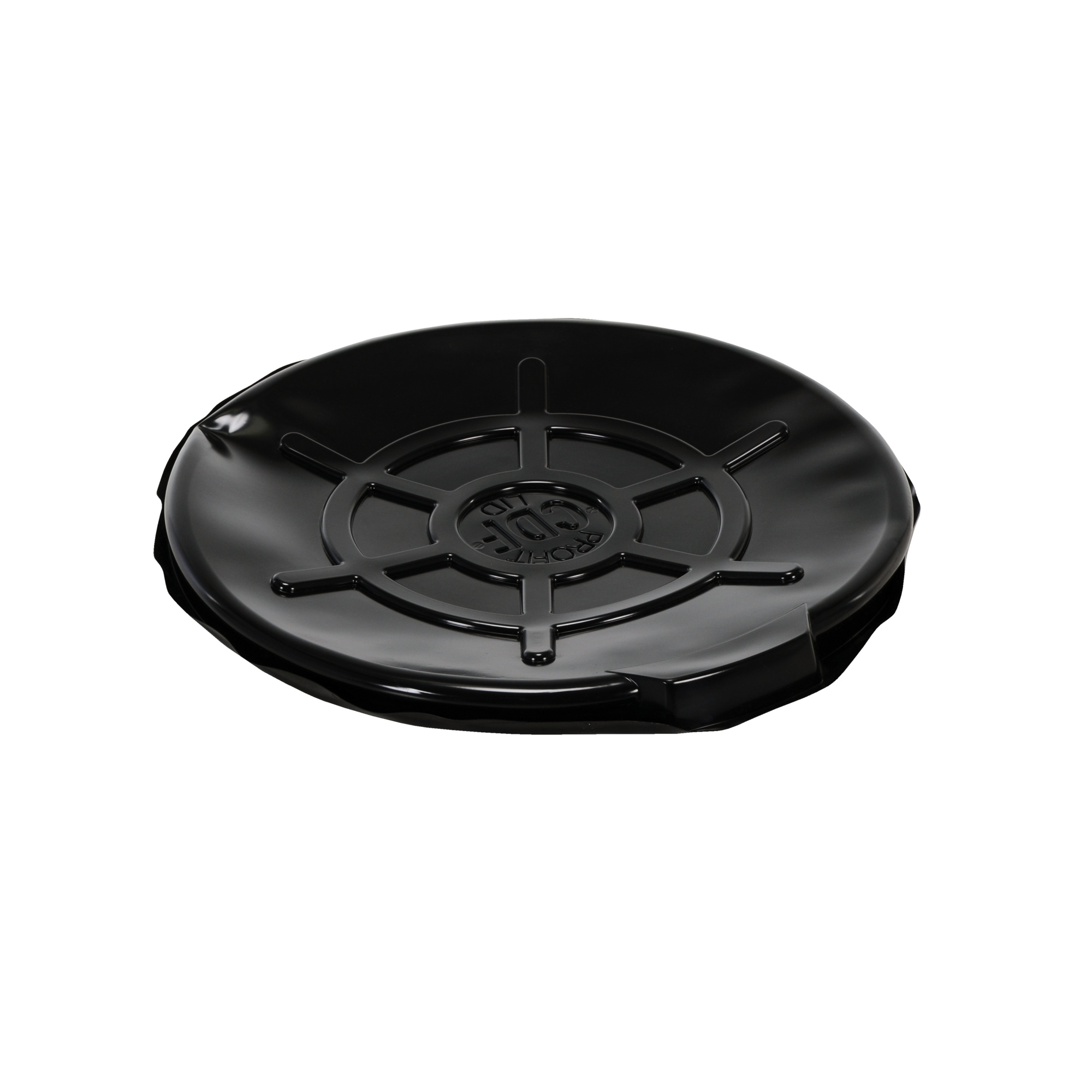 Vestil Poly Drum Cover - 55 Gal, 25in. Diameter, Black, Polyethylene, Model# DC-TPO-B